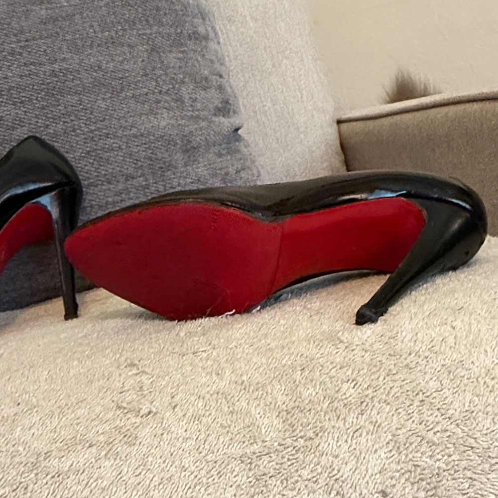 Christian Louboutin Black Leather Heels - Picture 5 of 11